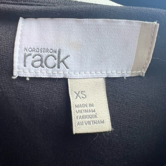 🆕 Nordstrom Rack Black Twist Top XS Rayon Stretch Knit Blouse Work Office Casual - Picture 11 of 13